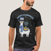 Happy Llamakkah Hanukkah Llama Chanukah Alpaca Gir T-shirt (Voorkant)