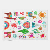 Happy Llamas & Hearts Simple Kitchen Towels Theedoek (Horizontaal)