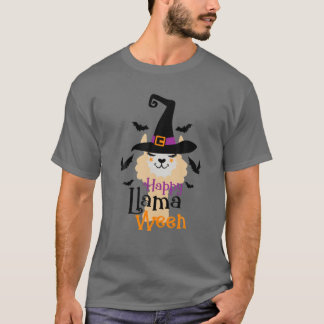 Happy Llamaween Funny Llama Halloween Vibes T-shirt