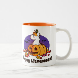Happy Llamaween Tweekleurige Koffiemok