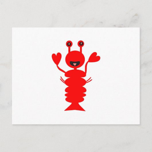 Happy Lobster Briefkaart (Voorkant)