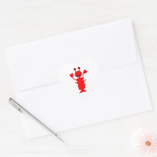 Happy Lobster Hart Sticker (Envelop)
