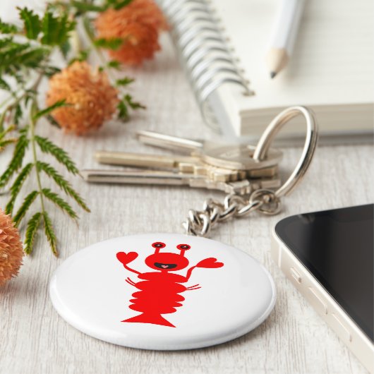 Happy Lobster Sleutelhanger (Zijkant)
