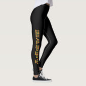 HAPPY Logo Geruit Zwart Leggings (Rechts)
