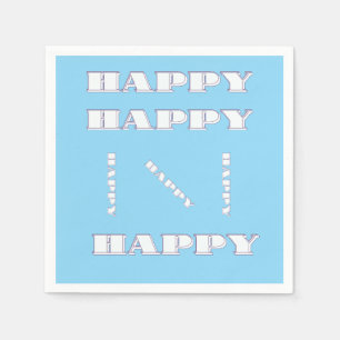 HAPPY Logo Hemelblauw Servet