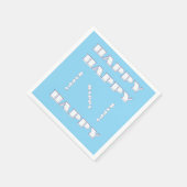 HAPPY Logo Hemelblauw Servet (Hoek)