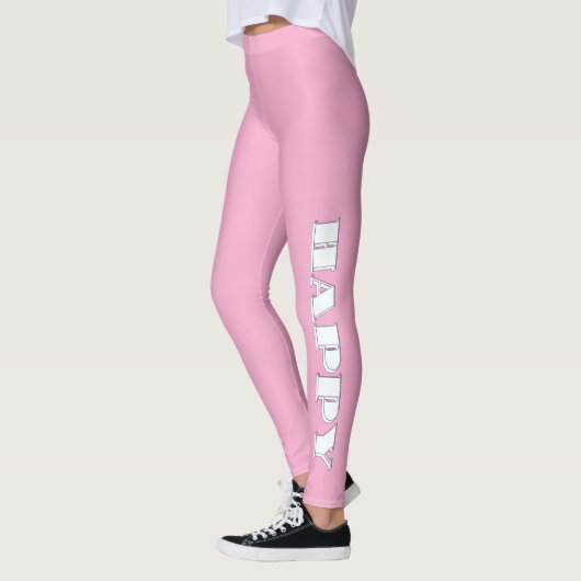 HAPPY Logo Roze Leggings (Links)