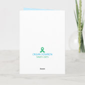 Happy Long- verjaardag Groene Streep Custom Kaart (Achterkant)