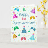 Happy Long- verjaardag Groene Streep Custom Kaart (Gele Bloem)
