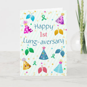 Happy Long- verjaardag Groene Streep Custom Kaart