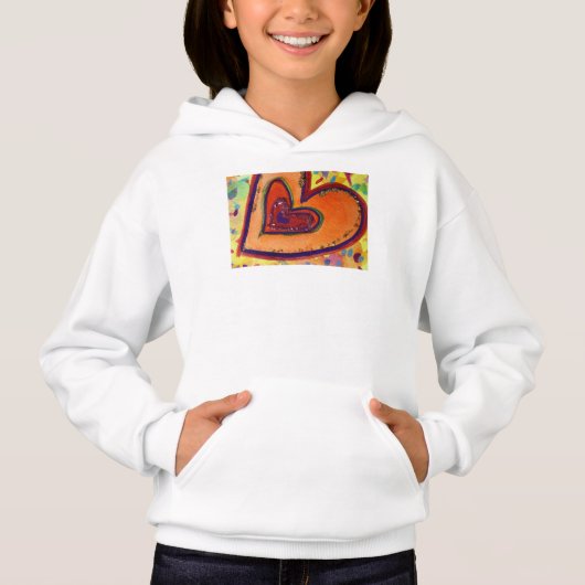Happy Love Art Hoodie Sweatshirt (Voorkant)