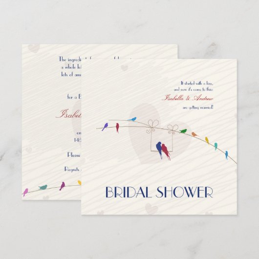 Happy Love Bridal doucheuitnodiging Kaart (Voorkant / Achterkant)