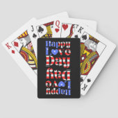 HAPPY LOVE DAY American flag Pokerkaarten (Achterkant)