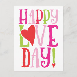 Happy Love Day Cute Valentijnsdag Briefkaart