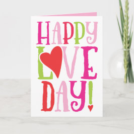 Happy Love Day Cute Valentijnsdag Card Feestdagen Kaart