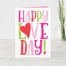 Happy Love Day Cute Valentijnsdag Card Feestdagen Kaart