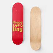 HAPPY LOVE DAY gold Persoonlijk Skateboard (Voorkant)