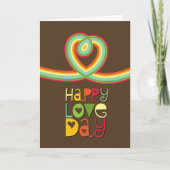 Happy Love Day Rainbow Loop Heart Valentijnsdag Feestdagen Kaart (Voorkant)