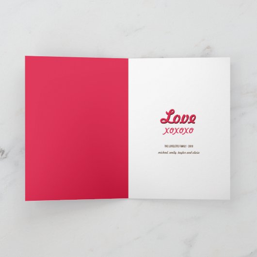 Happy Love Day Rainbow Loop Heart Valentijnsdag Feestdagen Kaart (Binnen)