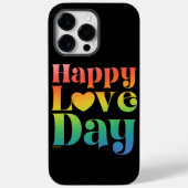 HAPPY LOVE DAY regenbooggradiënt valentijn Case-Mate iPhone Case (Achterkant)