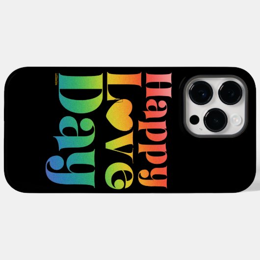 HAPPY LOVE DAY regenbooggradiënt valentijn Case-Mate iPhone Case (Achterkant (horizontaal))