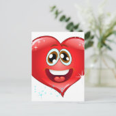 Happy Love Heart Emoji Briefkaart (Staand voorkant)