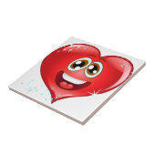 Happy Love Heart Emoji Tegeltje (Zijkant)