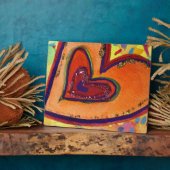 Happy Love Hearts Art Print Plaques Fotoplaat (Zijkant)