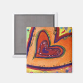 Happy Love Hearts Custom Fridge Magnet (Voorkant / Achterkant)
