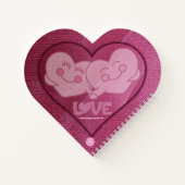 Happy Love Hearts Spiral Notebook Notitieboek (Achterkant)