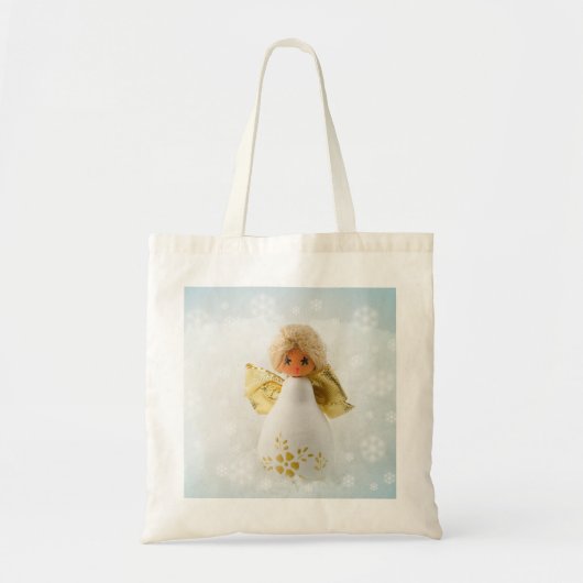 Happy Love KerstAngel Snow Tote Bag (Voorkant)