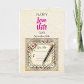 Happy Love Note Day - 26 september Kaart (Voorkant)