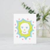Happy Love Skull Briefkaart (Staand voorkant)