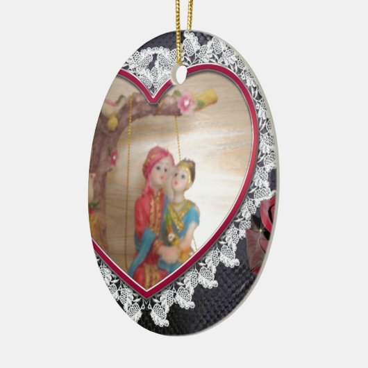 Happy Lovers-dag Keramisch Ornament (Links)