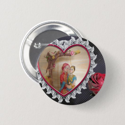 Happy Lovers-dag Ronde Button 5,7 Cm (Voorkant /achterkant)