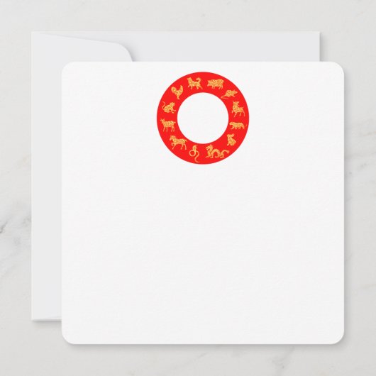 Happy Lunar Chinees Nieuwjaar 2026 Gouden PAARD 新年 Kaart (Achterkant)