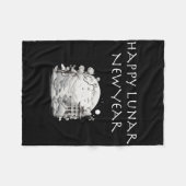 Happy Lunar New Year Charming Design Gift  Fleece Deken (Voorkant (Horizontaal))