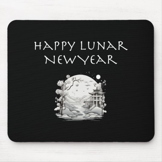 Happy Lunar New Year Charming Design Gift Muismat (Voorkant)