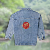 Happy Lunar New Year of the Horse Lucky Clouds Denim Jacket