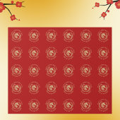 Happy Lunar New Year of the Horse Wreath Flowers Cadeaupapier