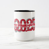 Happy Lunar nieuwjaar Tweekleurige Koffiemok (Center)