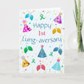 Happy Lung-aversary Custom Kaart (Voorkant)