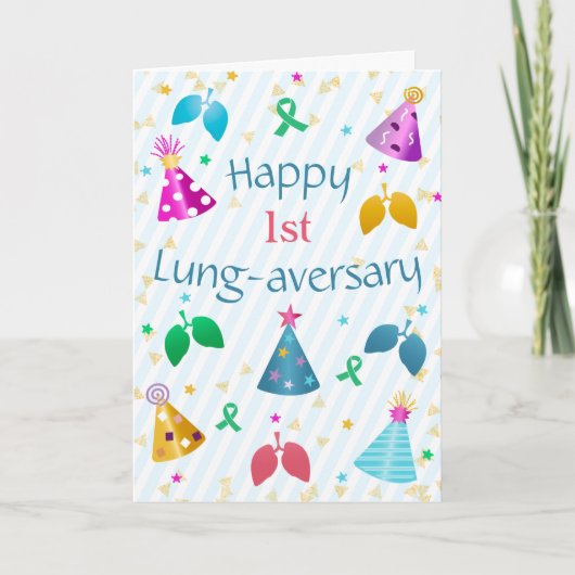 Happy Lung-aversary Custom Kaart (Voorkant)