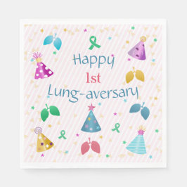 Happy Lung-aversary Party Roze Streep Servet