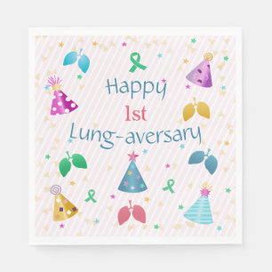 Happy Lung-aversary Party Roze Streep Servet