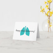 Happy Lungs Transplantaversary Script Notecard Kaart (Gele Bloem)