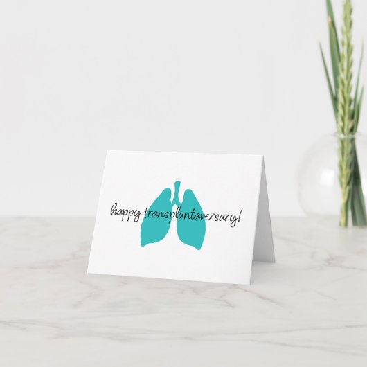 Happy Lungs Transplantaversary Script Notecard Kaart (Voorkant)