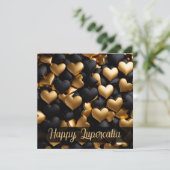 Happy Lupercalia Love Hearts Pattern Valentine Feestdagenkaart (Staand voorkant)