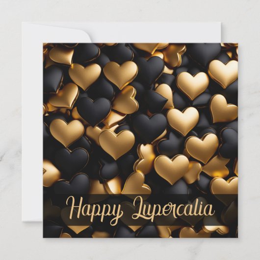 Happy Lupercalia Love Hearts Pattern Valentine Feestdagenkaart (Voorkant)