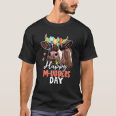 Happy M Udders Day Koe Heifer Farmer Moederdag T-shirt (Voorkant)